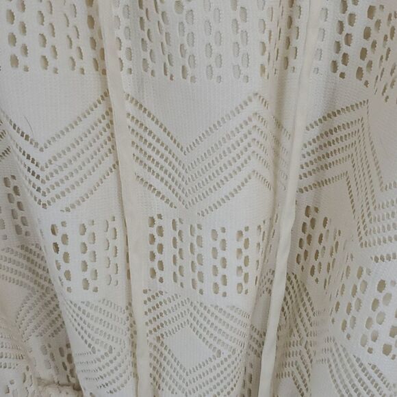 Love Fire, Cream Lace up Crochet Romper, Medium - Picture 5 of 9